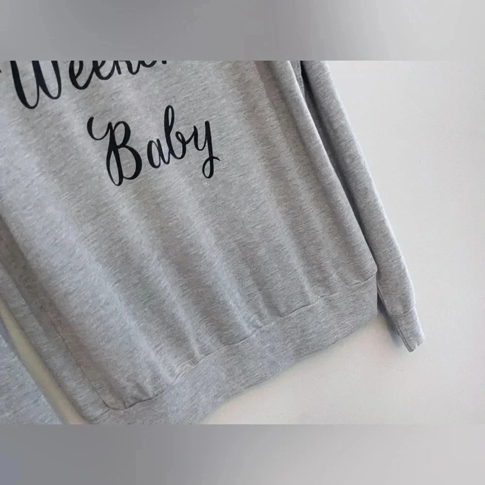 The Laundry Room lightweight sweatshirt gray lounge wear comfort oversized